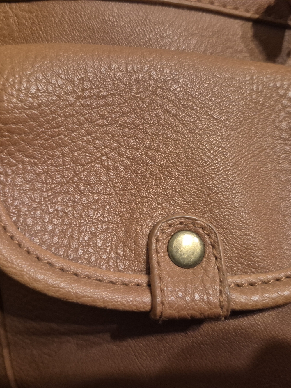 American Eagle Outfitters Cognac Faux-Leather Crossbody Pouch - Picture 3 of 9